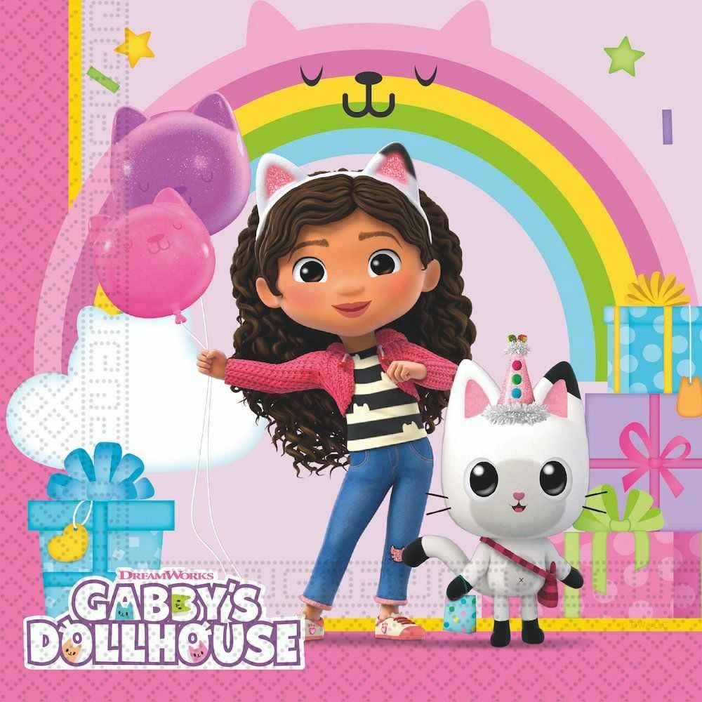 Globos Europe Bv Gabby's Dollhouse popierinės servetėlės 33x33cm 20 vnt.