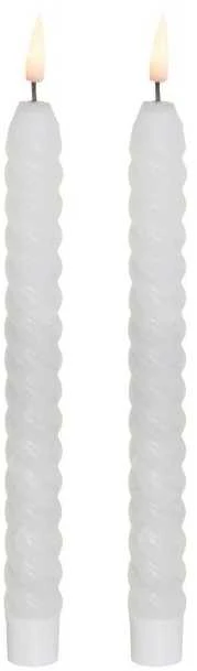 Finnlumor LED Spiralinė kūginė žvakė 3D liepsna 25 cm 2 vnt