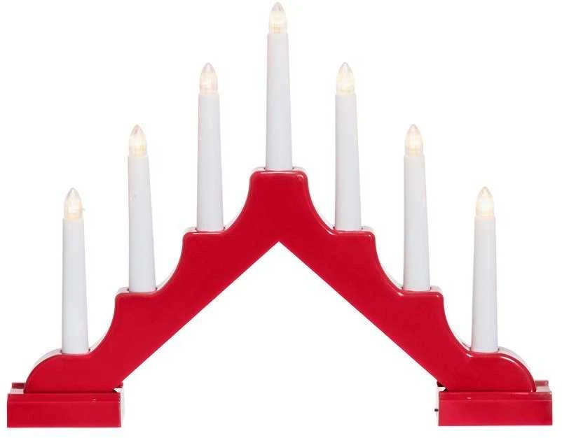 Finnlumor Žvakidė "Candlelabra" 7 rankų "Birgitta" raudona