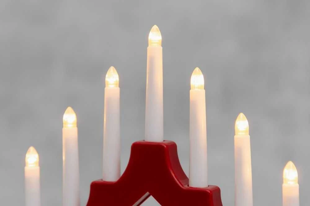 Finnlumor Žvakidė "Candlelabra" 7 rankų "Birgitta" raudona