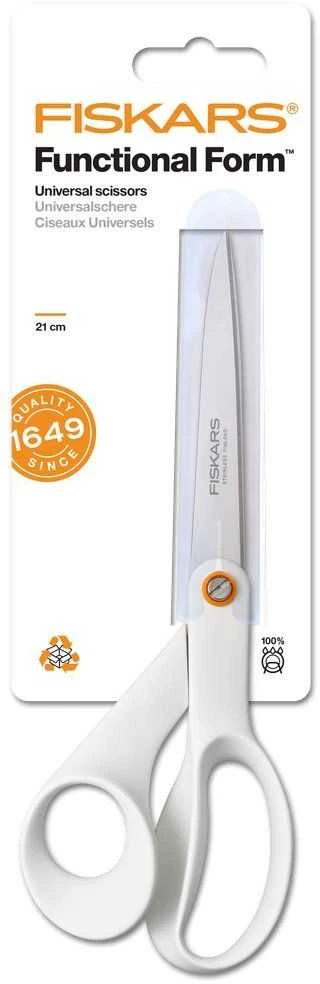 Fiskars FF universalios žirklės 21 cm, baltos