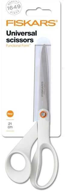 Fiskars FF universalios žirklės 21 cm, baltos