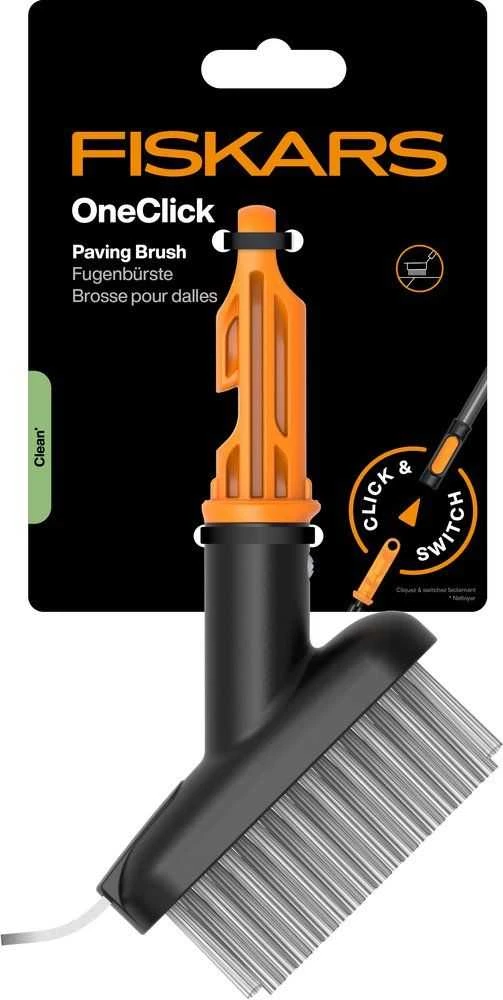 Lauko šepetys Fiskars OneClick 1080697, 190 mm, be koto