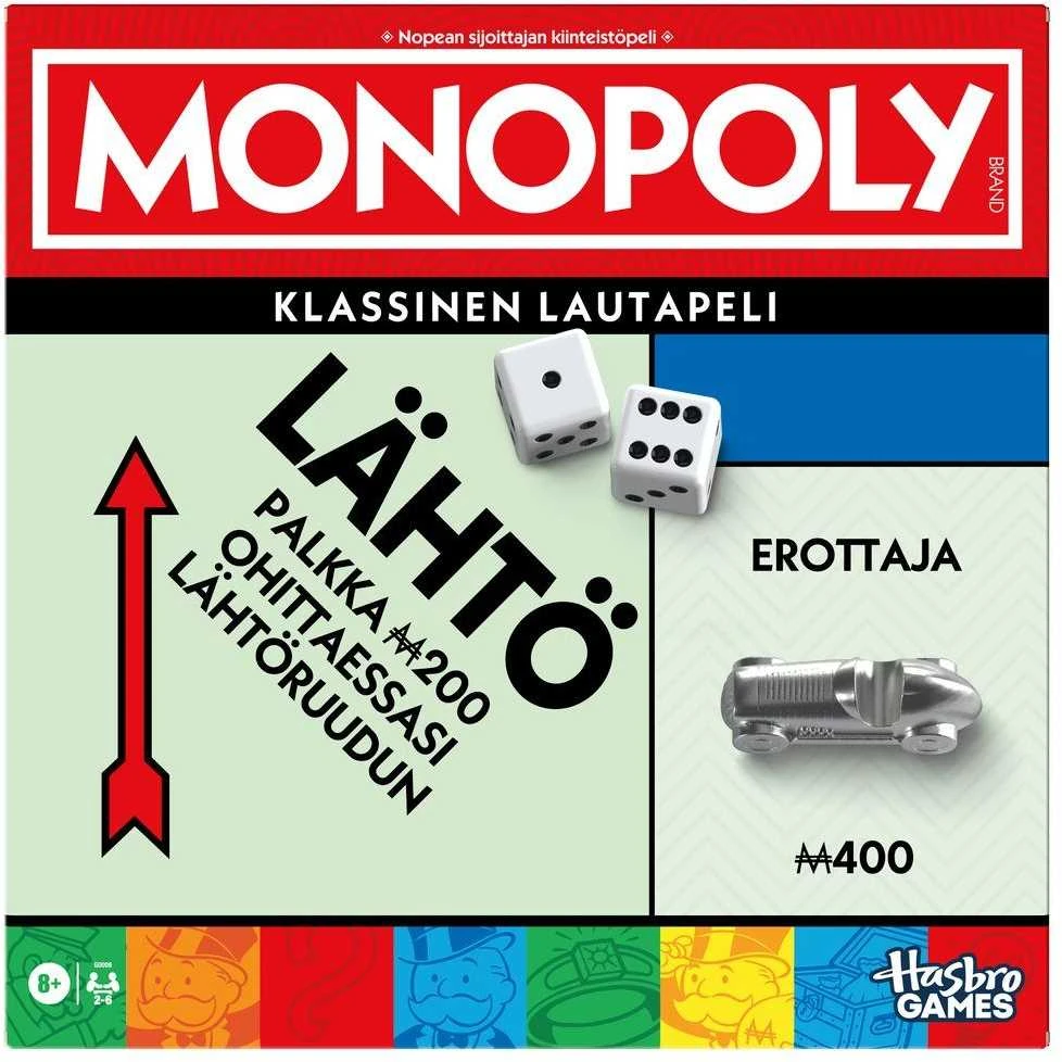 Hasbro MONOPOLY Žaidimas „Monopolis“, suomių k.