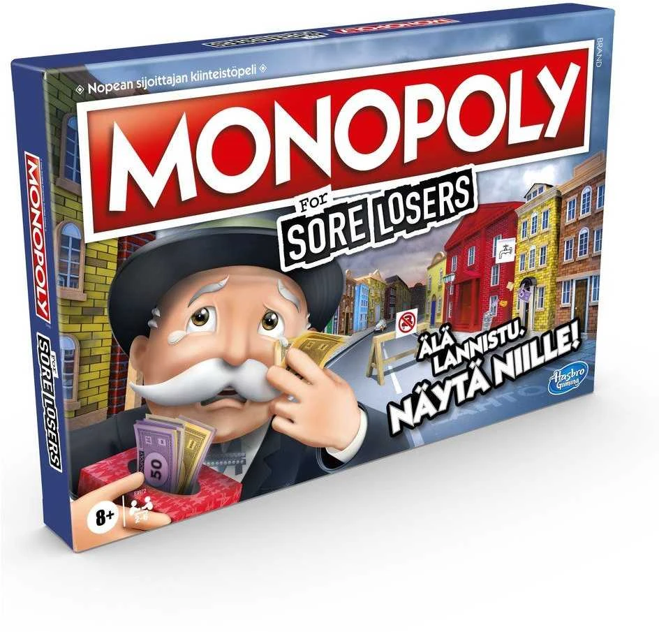 MONOPOLY HASBRO Skausmingiems nevykėliams - tik FIN