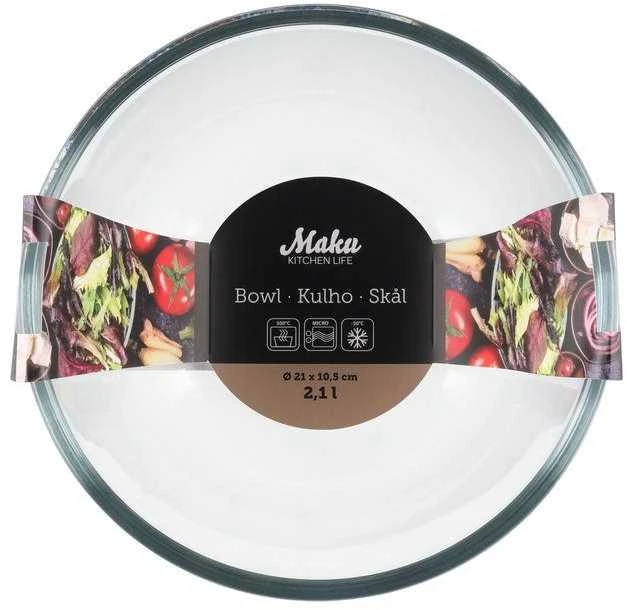 Stiklinis dubenėlis Maku "Basic" 21 cm