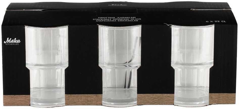 Stiklinė 220ml 6vnt. "Maku"