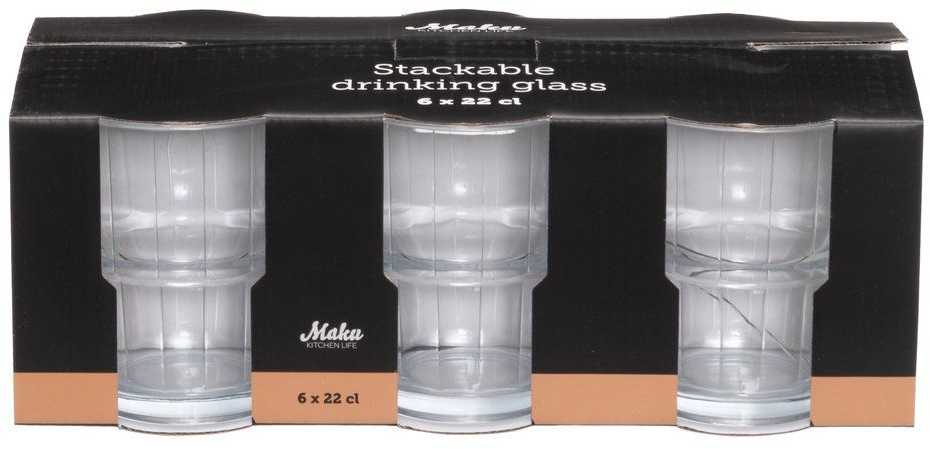 Stiklinė 220ml 6vnt. "Maku"