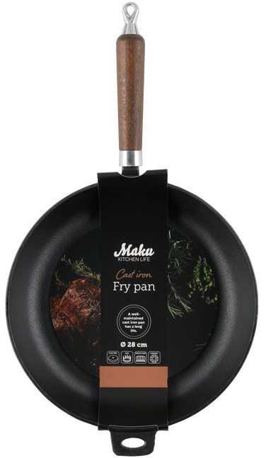 Ketaus keptuvė su medine rankena Maku, 28 cm