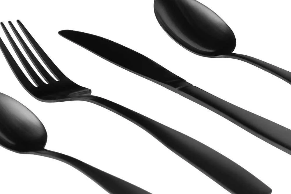 Stalo įrankių rinkinys Maku Kitchen Life Basic, matinis juodas, 16 vnt.