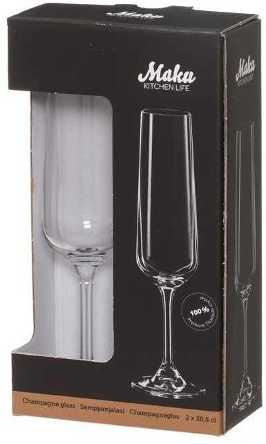 Maku Kitchen Life šampano taurės 20,5 cl 2 vnt.