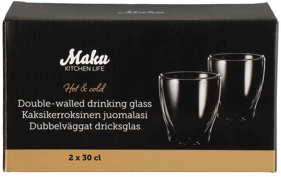 Dvig.stiklo stiklinės "Maku",300ml,2vnt.