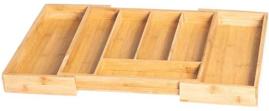 Maku bambukinis dėklas į stalčių 36-60x35x5cm