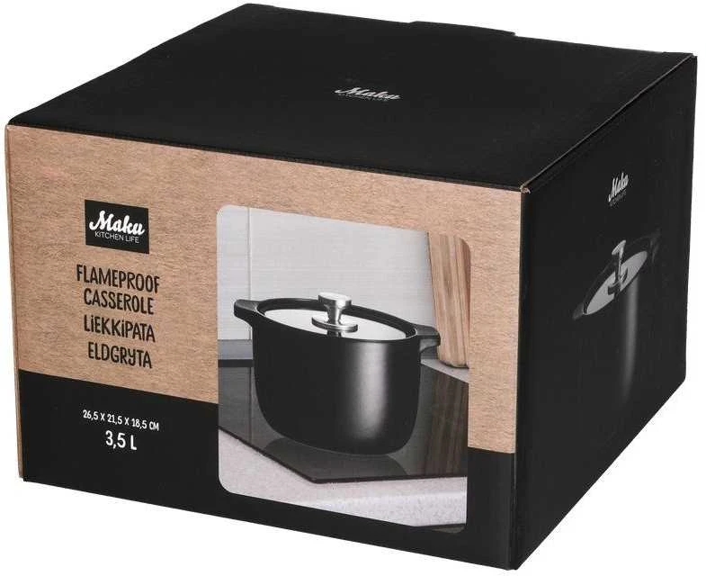 Maku Kitchen Life ugniai atsparus troškintuvas 3,5 L 20 cm