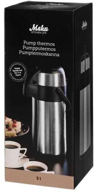 Maku termosas 5l "Airpot" (plieno kolba), su pompa
