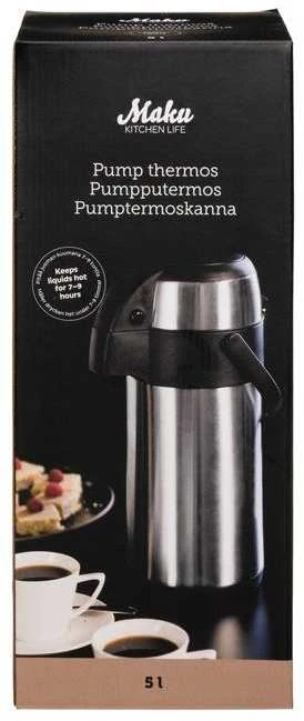 Maku termosas 5l "Airpot" (plieno kolba), su pompa