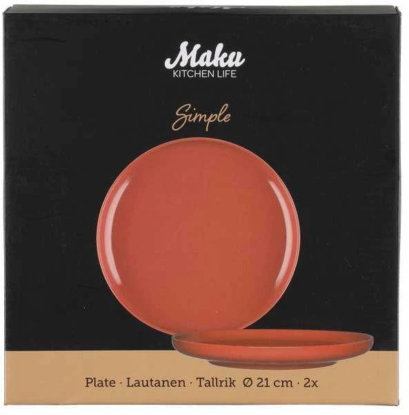 Mplco Maku Kitchen Life Simple lėkštė 21 cm terracotta 2 vnt.
