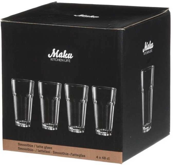 Maku Kitchen Life kokteilių/latės stiklinė 48 cl 4 vnt.