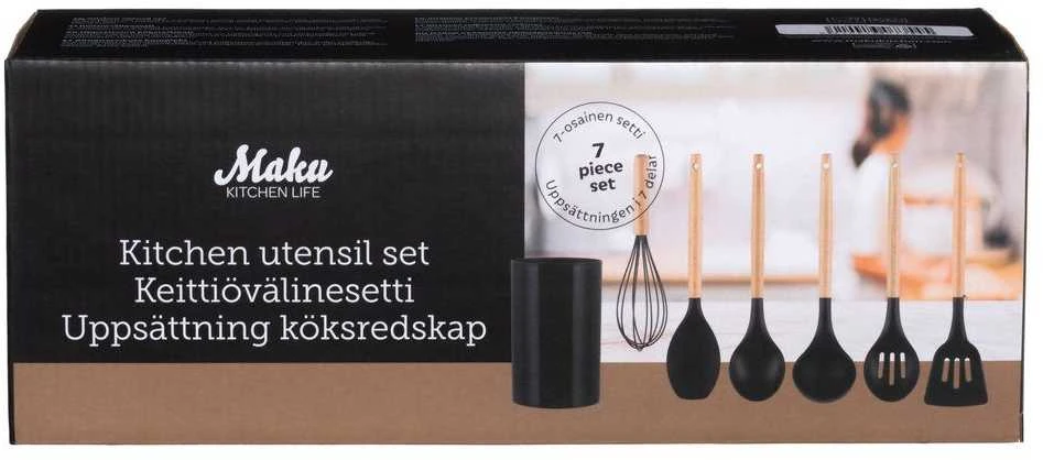 Maku virtuvės įrankių rinkinys 7d su dėklu