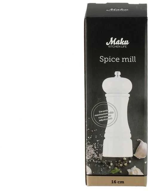 Maku Prieskonių malūnėlis baltas 16 cm