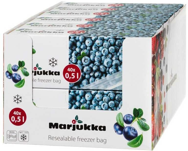 Marjukka Šaldymo maišelis su užtrauktuku 0,5 L 40 vnt.
