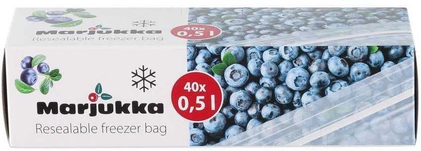 Marjukka Šaldymo maišelis su užtrauktuku 0,5 L 40 vnt.
