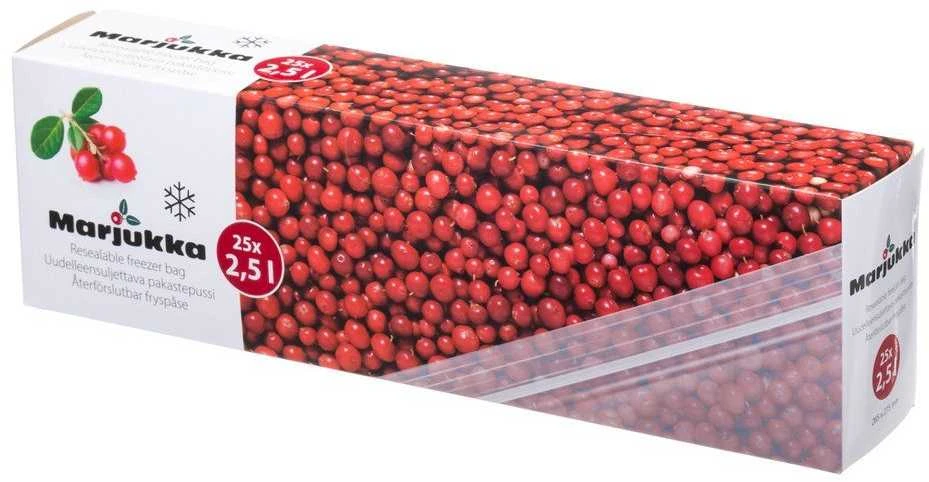 Marjukka Šaldymo maišelis su užtrauktuku 2,5 L 25 vnt.