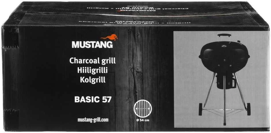 Anglinis grilis Mustang Basic 57, juodos spalvos, 62 x 59 x 96 cm