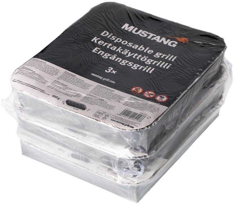 Kepsninė vienkartinė 3 vnt. komplektas, 27x22x4 cm 400g MUSTANG 218216