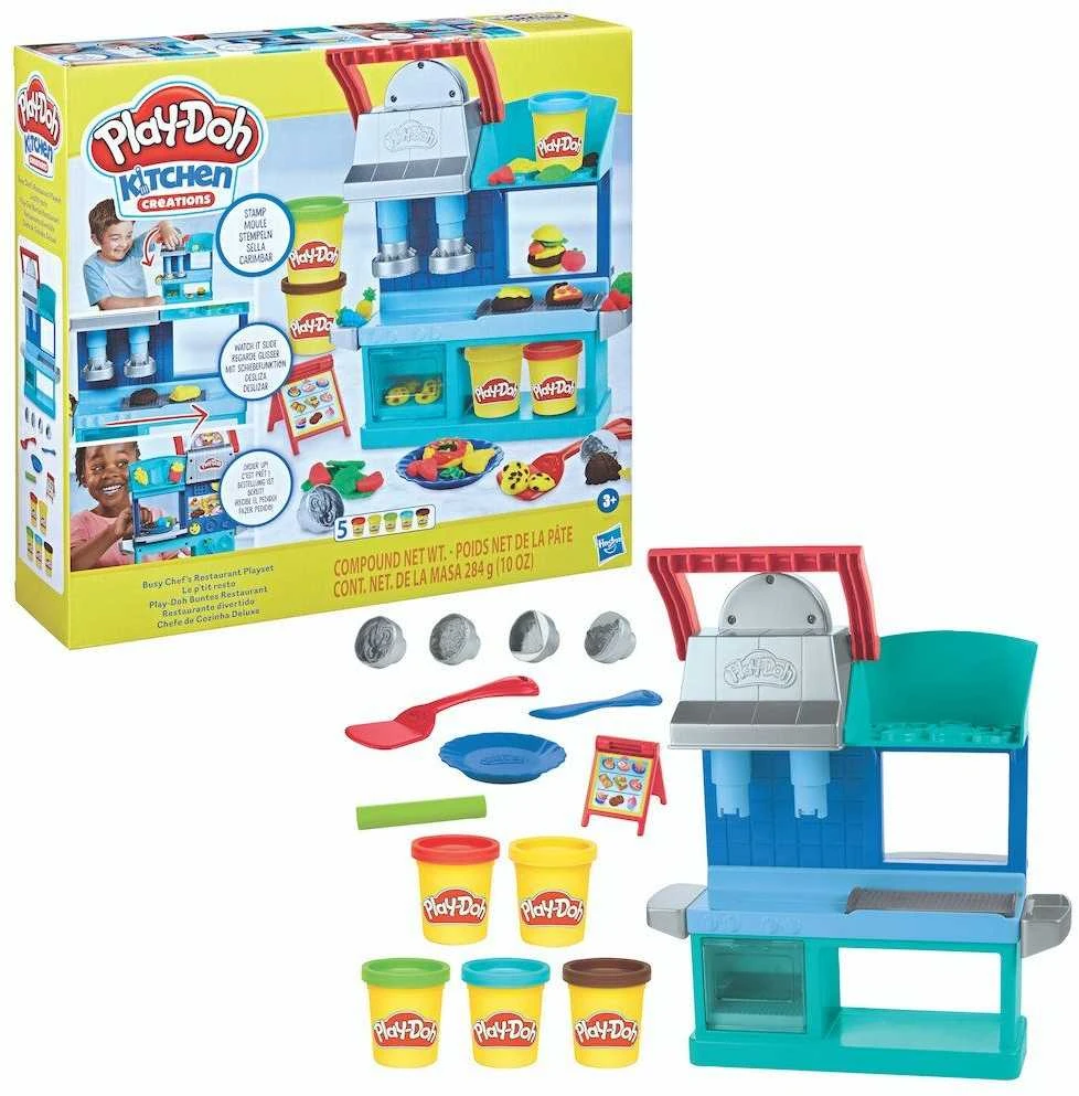 Plastilino rinkinys Play-Doh Chef's Restaurant Playset F8107