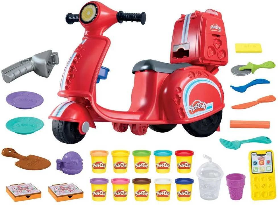 PLAY-DOH žaidimų rinkinys Picos pristatymo paspirtukas 49 cm