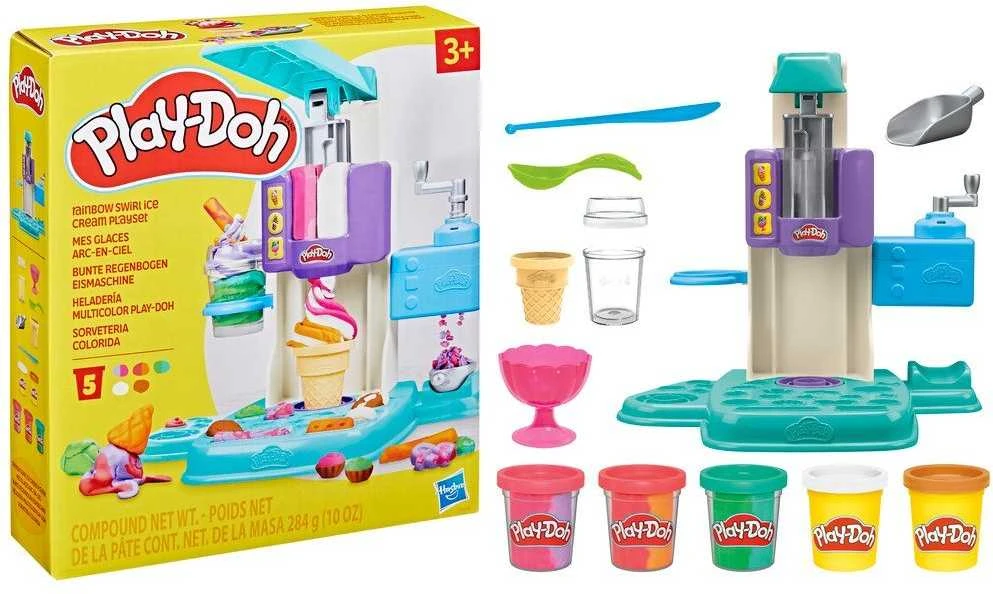 Modeliavimo rinkinys vaikams PLAY DOH Vaivorykštės ledai