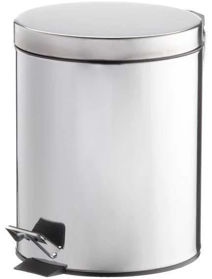Šiukšlių dėžė SAIMA, su pedalu, 5 L, sidabro sp.