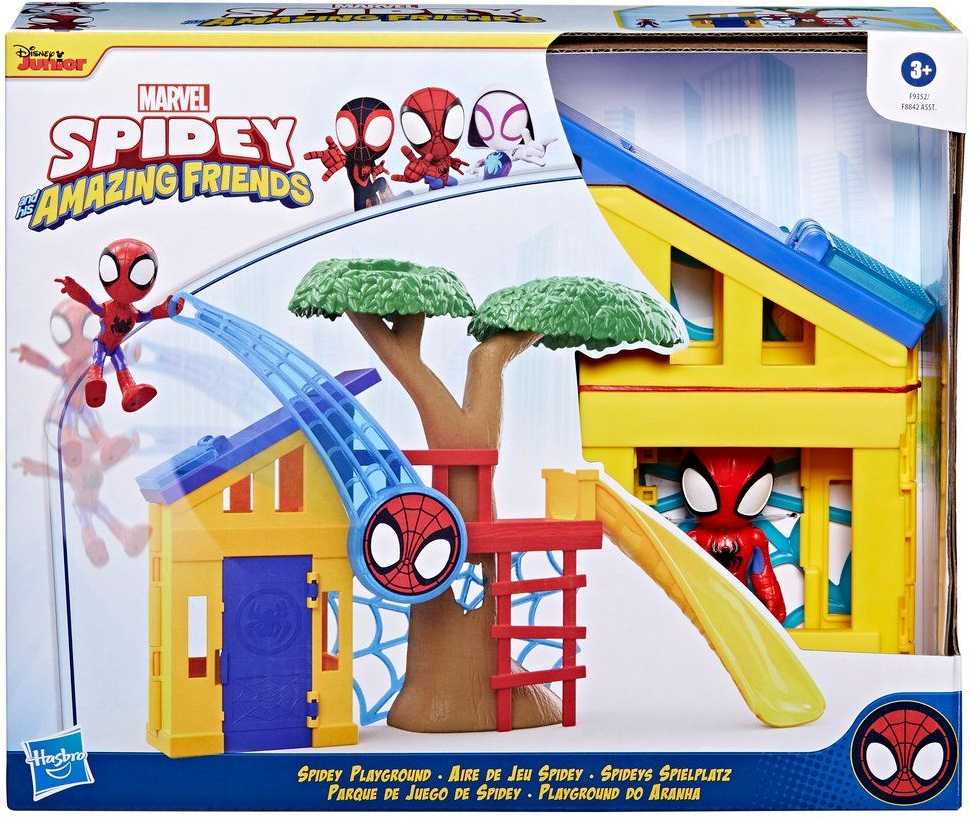 Hasbro Spidey Spidey žaidimų aikštelės dėžutės rinkinys, su 10 cm Spidey figūrėle, nuo 3 metų, Marvel Spidey ir jo nepaprasti draugai