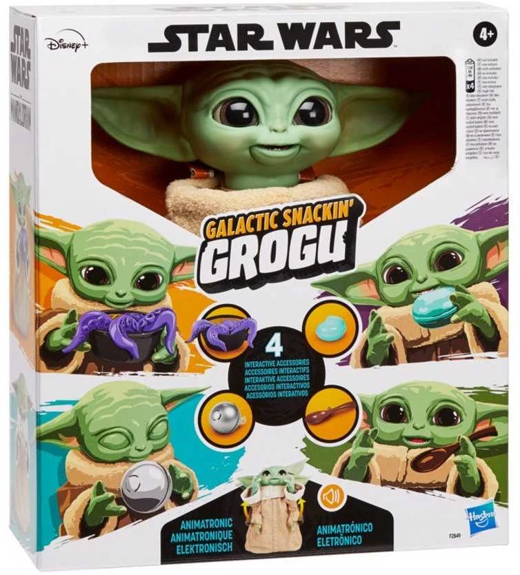 Hasbro Star Žvaigždžių karų SW interaktyvus žaislas Galaktikos užkandžių Grogu 23,5 cm