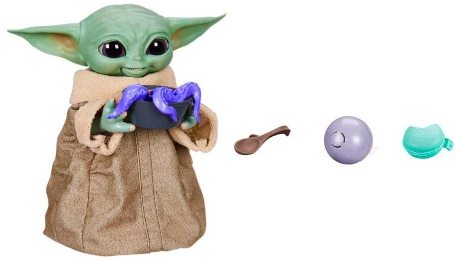 Hasbro Star Žvaigždžių karų SW interaktyvus žaislas Galaktikos užkandžių Grogu 23,5 cm