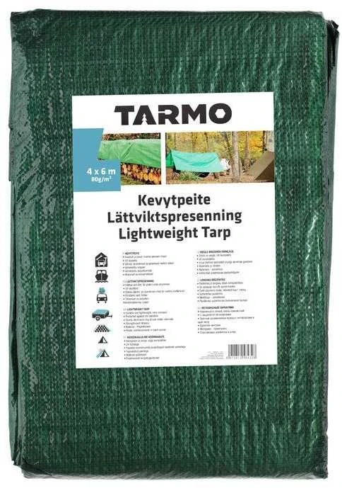 Tarmo PE brezentas su apdaila 80 g 4x6 m