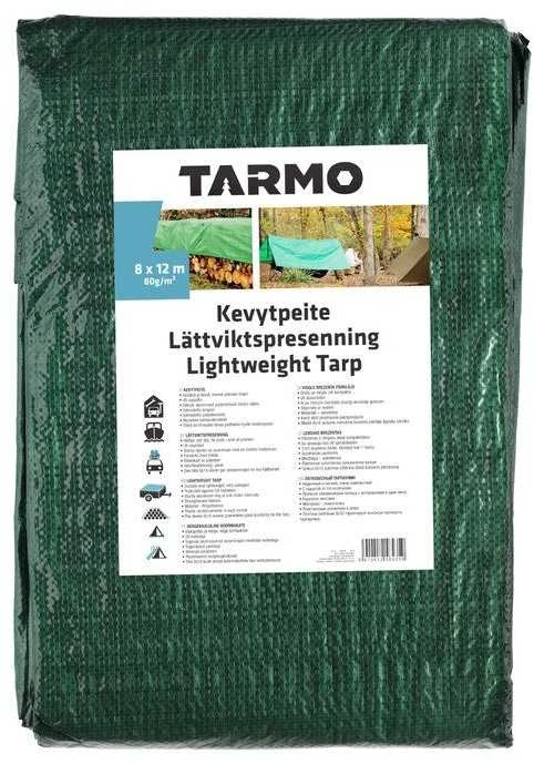 Tarmo PE brezentas su apdaila 80 g 8x12 m