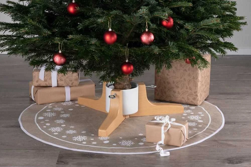 Winteria Kalėdų eglutės stovas, šviesiai rudos/baltos spalvos