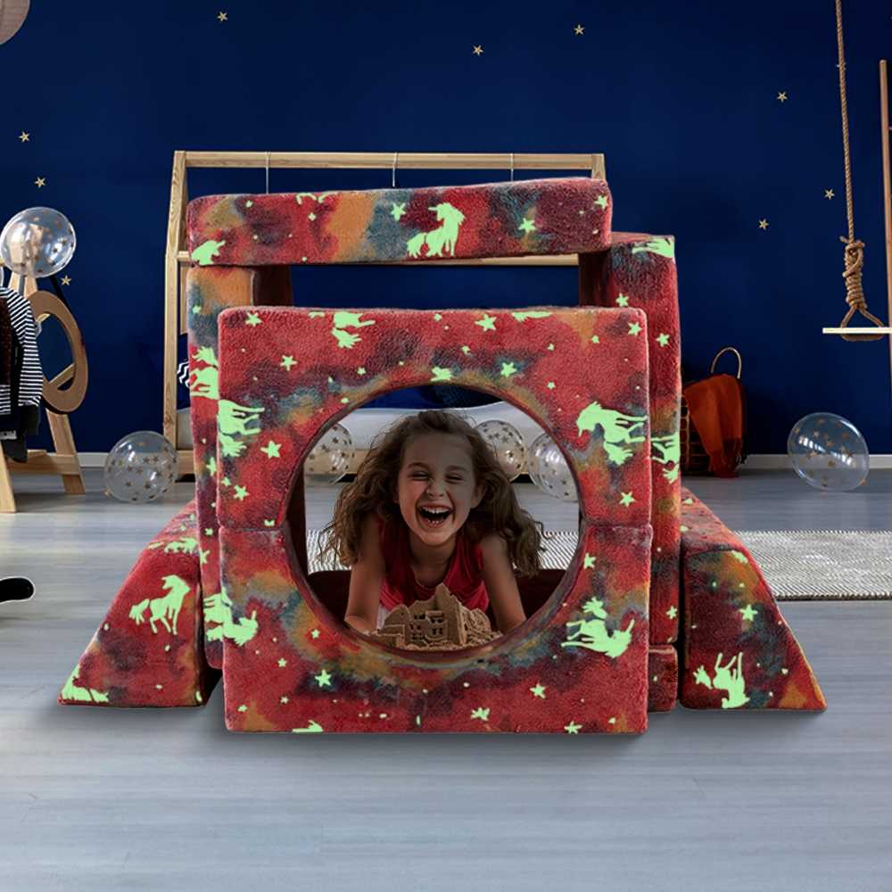 10 dalių modulinė sofa vaikams Unicorn