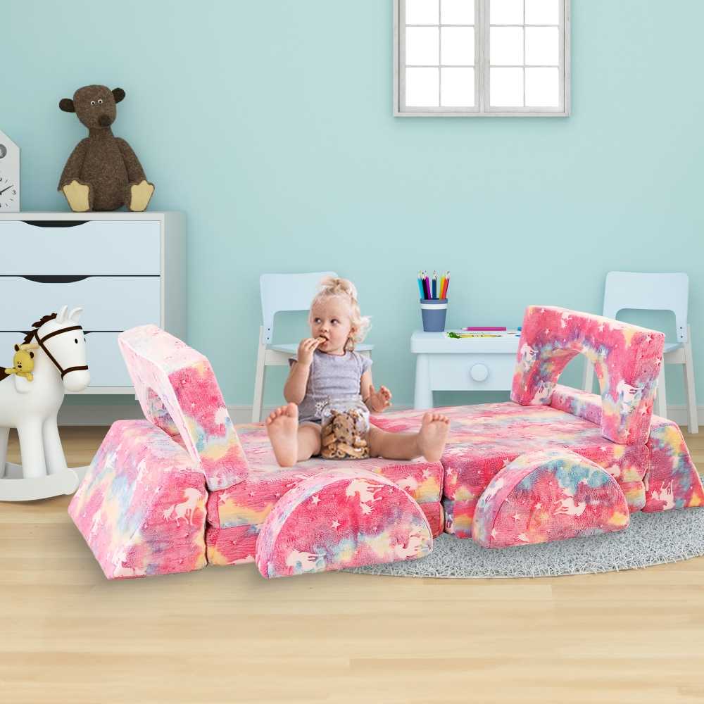 10 dalių modulinė sofa vaikams Unicorn