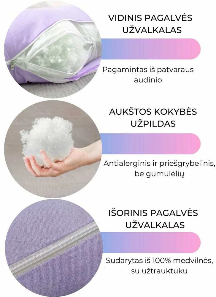 Miego pagalvė nėščiosioms Violetinė