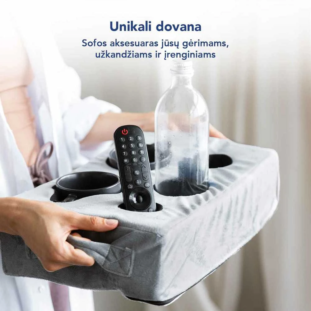 Minkštas puodelių dėklas su rankena