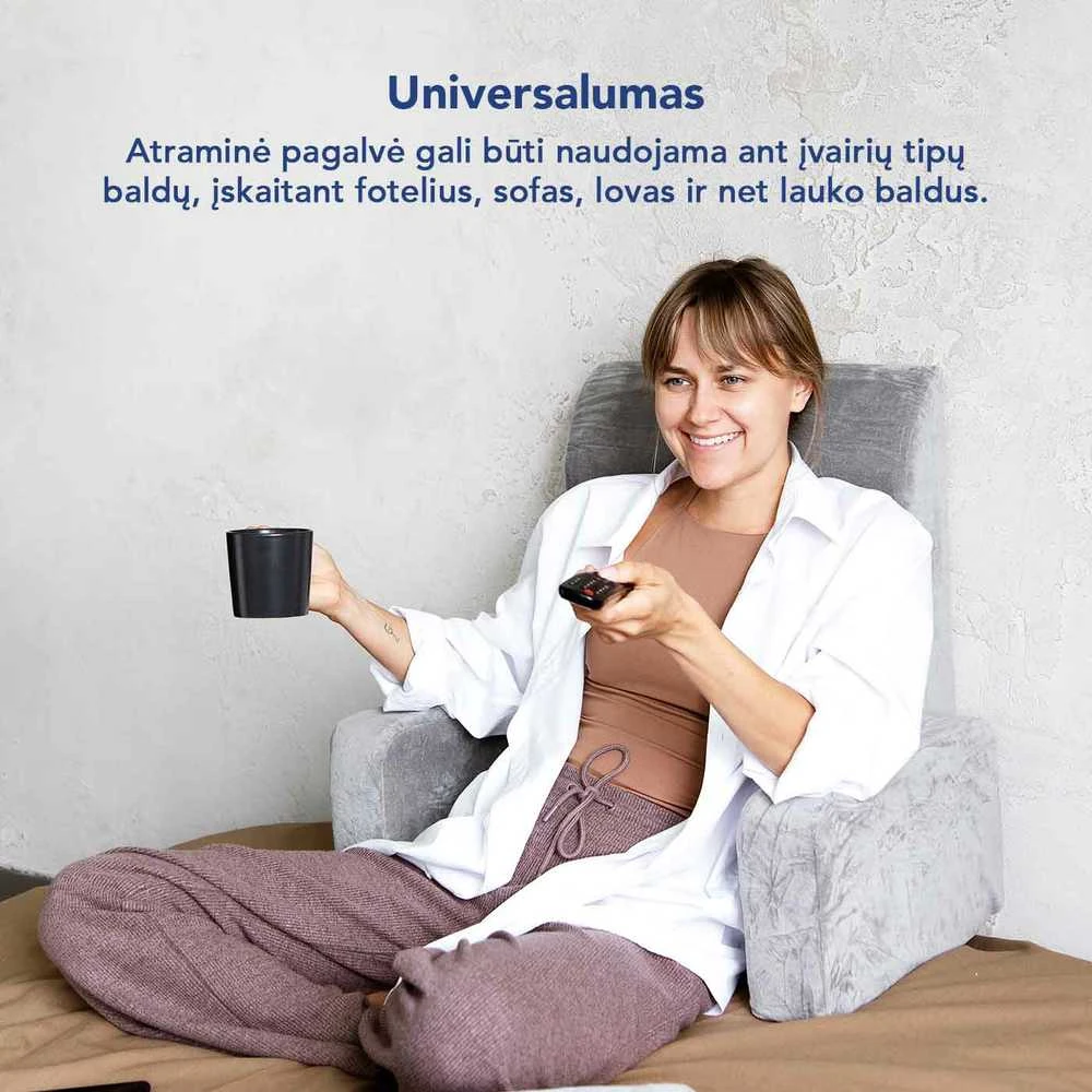 Ortopedinis atraminis fotelis ir pagalvė