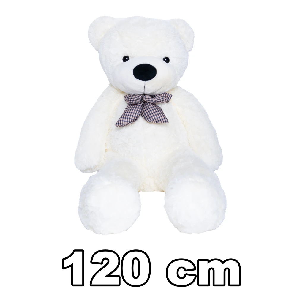 Pliušinis meškinas MKS Baltas Teddy, 120 cm, baltas