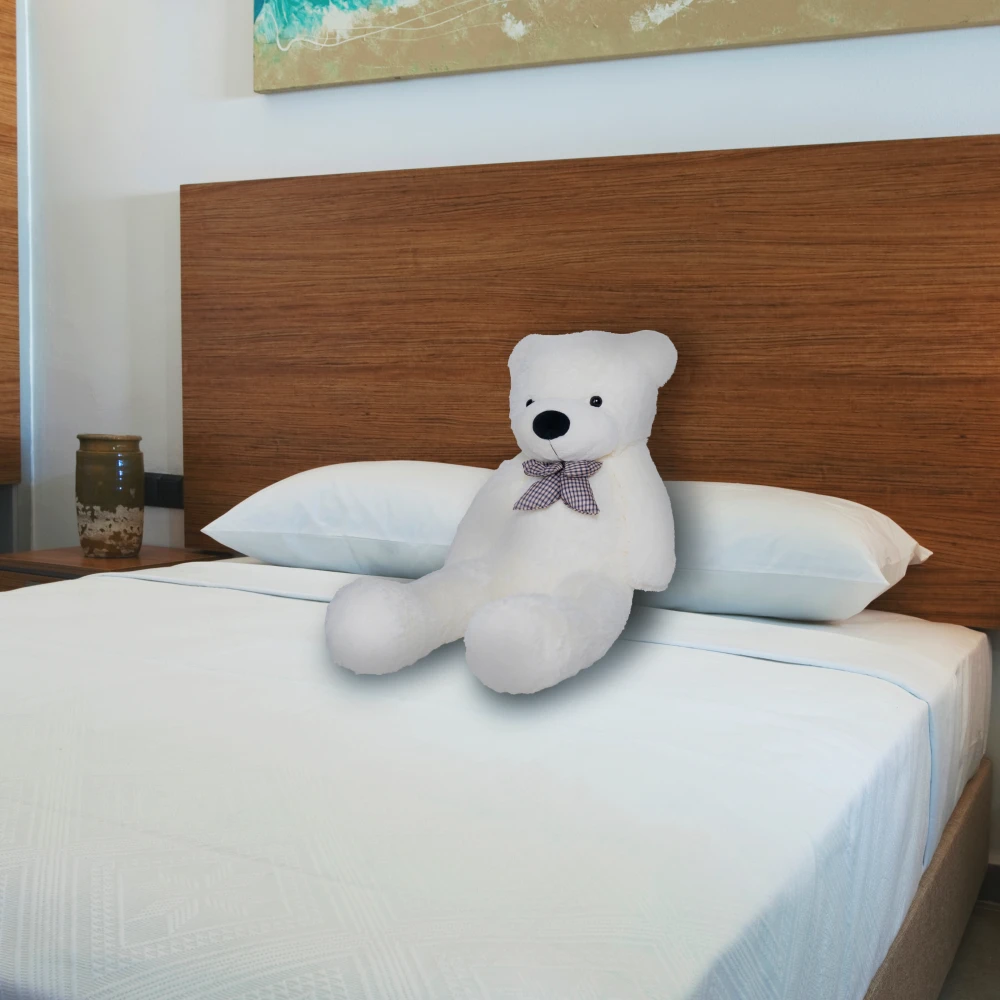 Pliušinis meškinas MKS Baltas Teddy, 120 cm, baltas