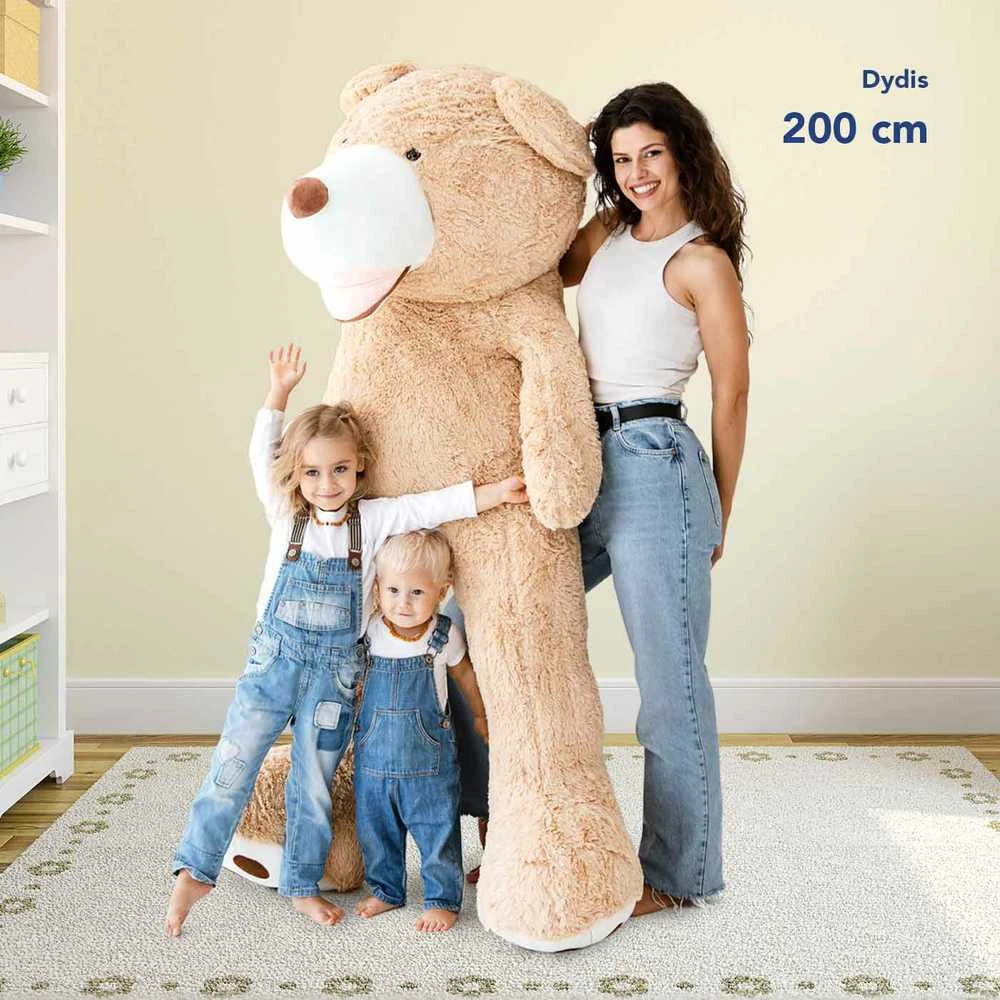 MKS Pliušinis meškinas Tedis 200 cm, 3 m.+