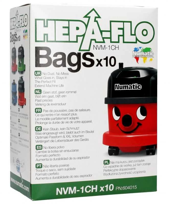 Dulkių maišeliai Numatic HEPA-FLO NVM1CH 10vnt. Henry/James siurbliams