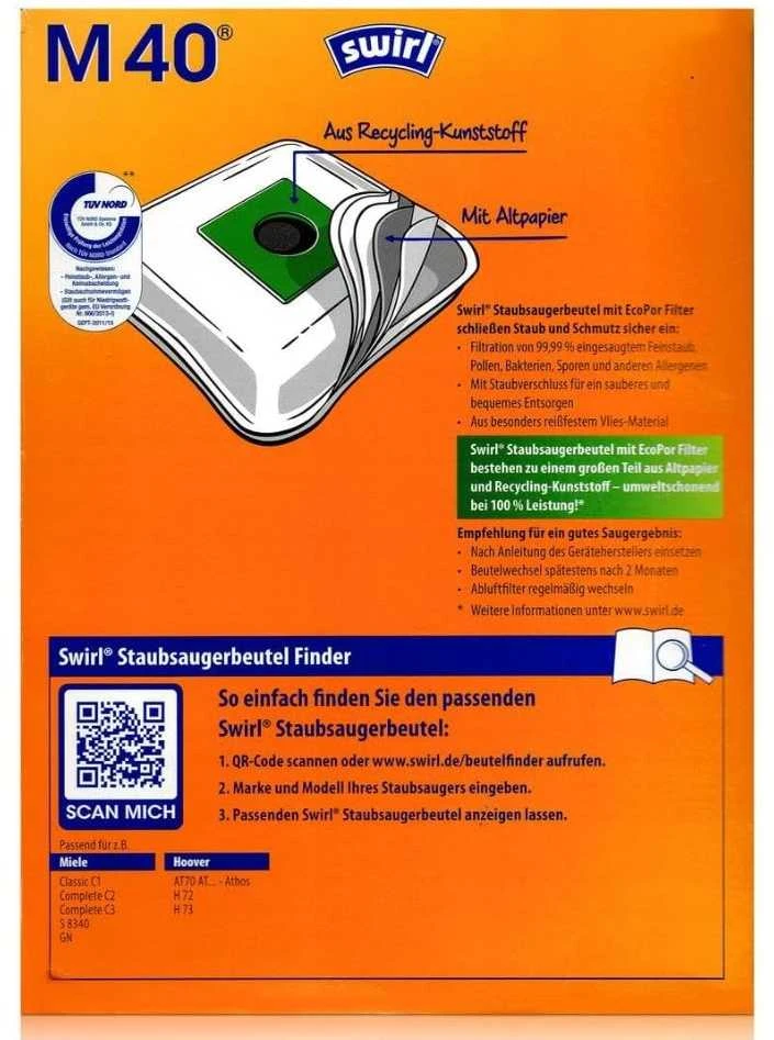 SWIRL M40/4 MP Plus Ds filtrai