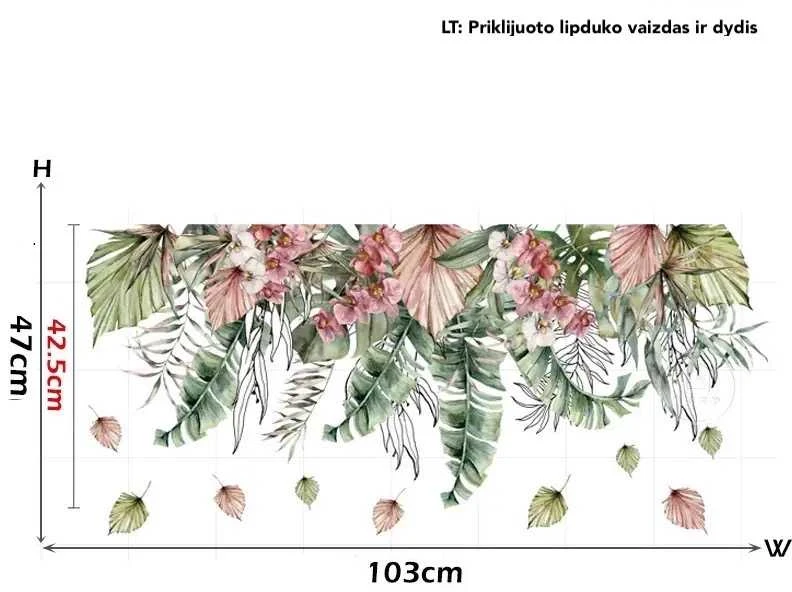 Interjero dekoracija sienų lipdukas Tropikai